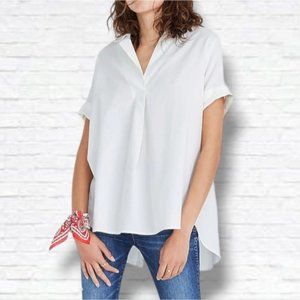 Madewell Courier Button-Back Shirt in White Size L